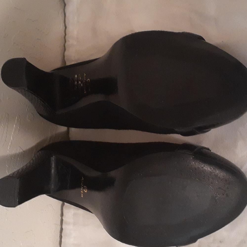 Etienne Aigner Suede pumps blk Sz. 39 (8.5 US) - Picture 3 of 8